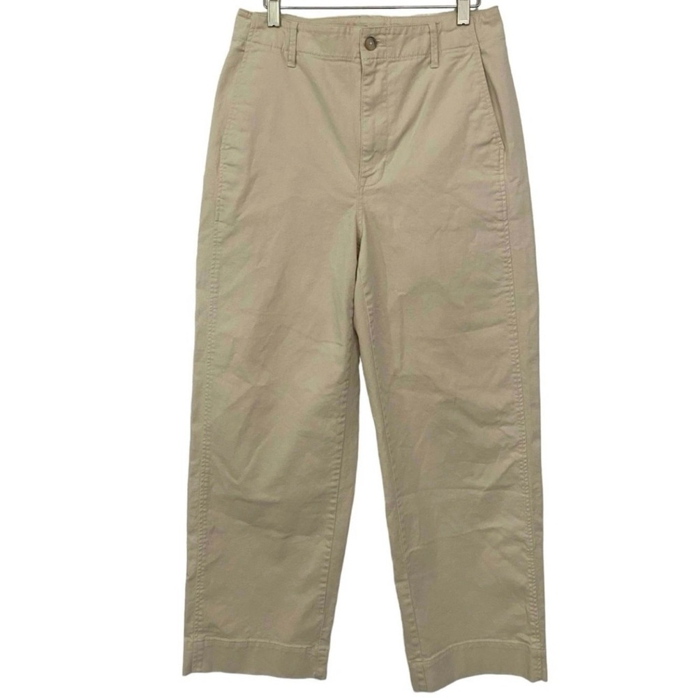 Madewell Marling Pants High Rise Straight Leg Cream Womens Size 28 Minimalist